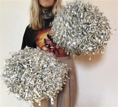 silver cheerleading pom poms|cheerleading pom poms for sale.